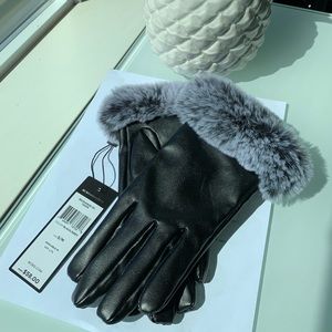 BCBGeneration Faux Fur Gloves Size S/M